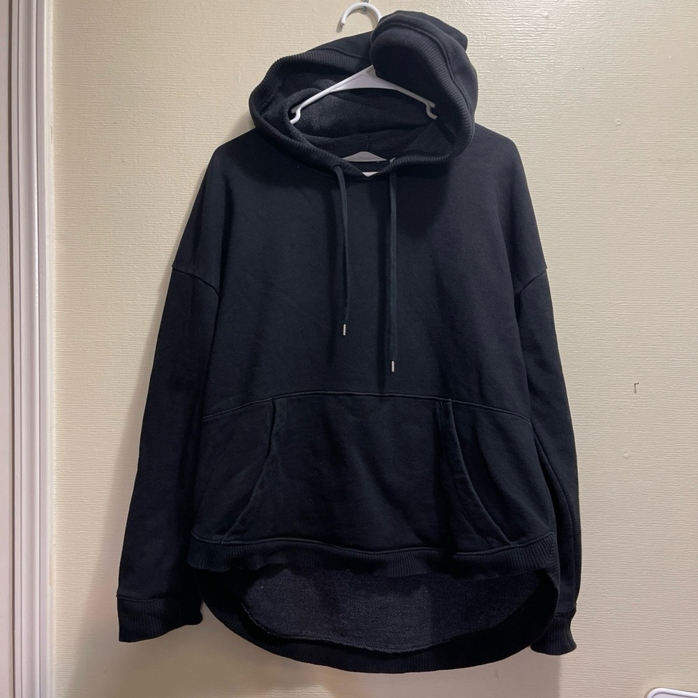 Athleta Women’s Black Hooded Sweatshirt Pullover Sweater Size Medium